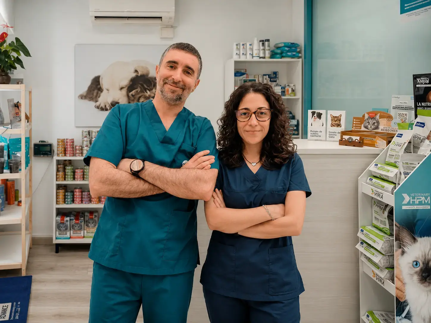 Carme i Xavi, equip de Lovet Clínica Veterinària